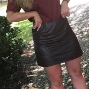 Faux Leather Skirt From Old Navy